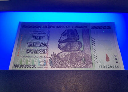 New UNC Zimbabwe 2008 50 TRILLION DOLLARS BANKNOTE AA P-90 100 TRILLION SERIES