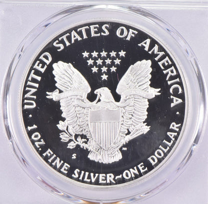 1986-S PR70 DCAM American Silver Eagle PCGS Blue Label *0385