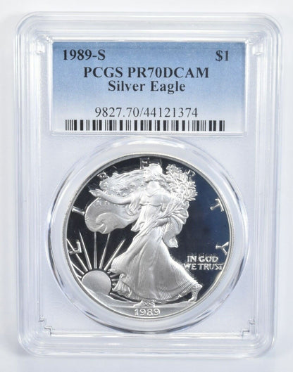 1989-S PR70 CAM PCGS American Silver Eagle Proof 70