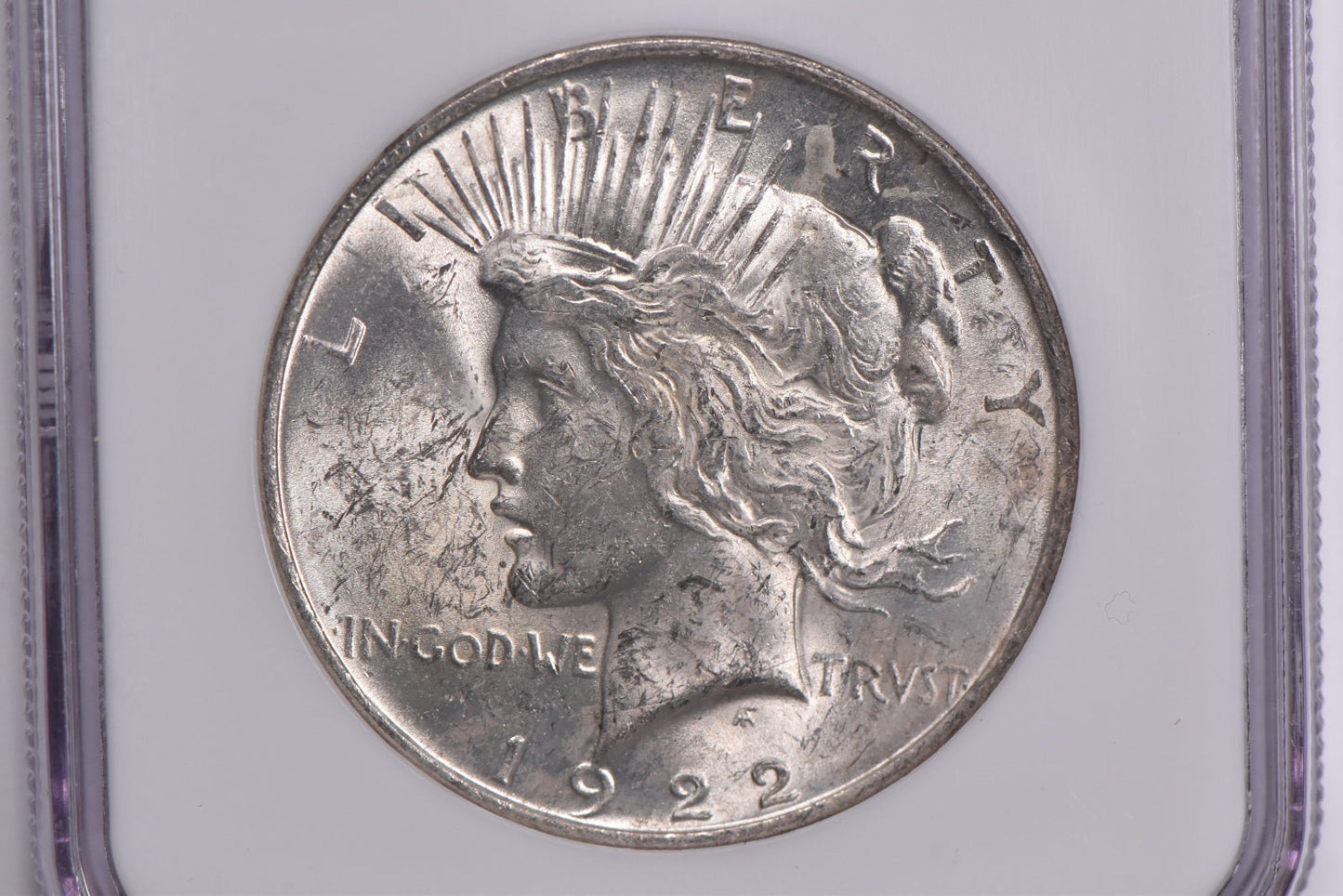 MS62 1922 Peace Dollar Binion Silver Hoard - NGC