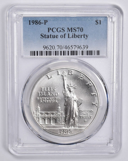 MS70 1986-P Statue of Liberty Commemorative Silver Dollar PCGS