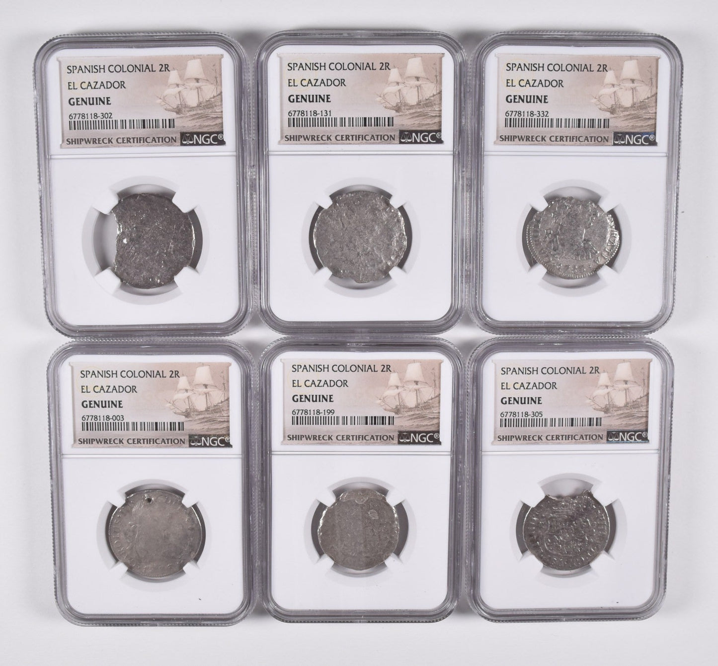 (1773-77) El Cazador Shipwreck 2 Reales NGC Genuine Mo FM Silver Coin