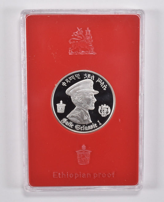 1972 Ethiopia 5 Birr 80th Birthday Haile Selassie Ethiopian Proof